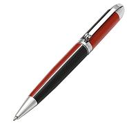 Xezo Stylo à Bille Visionary en Laiton et Aluminium, Pointe Moyenne. Laqué à la Main en Couleur Rouge et Noir. Numéroté en Édition Limitée de 500. Disposition de Couleur Classique Art Déco, Rétro