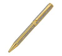 Xezo Stylo bille à mécanisme tournant Legionnaire, pointe moyenne. Gravure à diamant. Finement gravé à la main. Numéroté individuellement. Plaqué or 18 carats