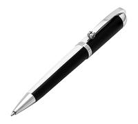 Xezo Stylo bille Visionary en laiton et aluminium, pointe moyenne. Laqué à la main en noir et blanc. Édition limitée de 500. Motif couleur classique art déco, style rétrofuturiste