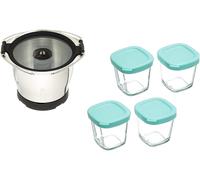 [XF387E10] MOULINEX Mini Bol Bébé 1,4L avec 4 Pots en Verre Accessoires d'Ori...