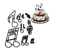 Xfaiz Emporte-pièce Musical Notes - Lot de 10 Pièces pour Gâteaux de Mariage/Famille/Anniversaire/Mariée/Fiançailles
