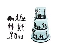 Xfaiz Lot de 10 emporte-pièces pour décoration de gâteau de mariage/musique/parc
