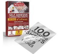 XFasten Lot de 100 feuilles de plastification autocollantes, 152,4 mm x 0,22 m, 4,76 mil, résistantes au jaunissement et résistantes au jaunissement
