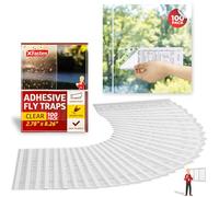 XFasten Lot de 100 pièges à mouches adhésifs transparents 7,1 x 21 cm