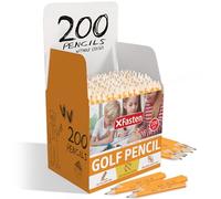 XFasten Lot de 200 crayons de golf sans gomme #2 HB pré-aiguisés, petits crayons hexagonaux pour enfants, crayons courts, demi-crayons pour jeux d'enfants, école