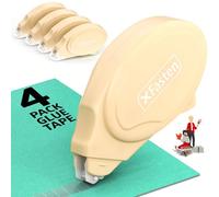 XFasten Lot de 4 rouleaux de ruban adhésif double face sans acide beige pastel pour travaux manuels, photos, bullet et journal indésirable - Chemin adhésif pour scrapbooking (0,8 x 9,1 m)