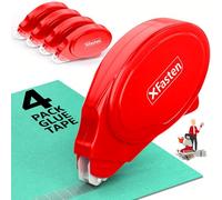 XFasten Lot de 4 rouleaux de ruban adhésif double face sans acide pour scrapbooking, travaux manuels, photos, bullet et journal intime - Chemin adhésif pour scrapbooking (0,8 x 9,1 m)