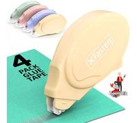 XFasten Lot de 4 rouleaux de ruban adhésif double face sans acide pour scrapbooking, travaux manuels, photos, bullet et journal intime - Chemin adhésif pour scrapbooking (0,8 cm x 9,1 m)