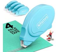 XFasten Lot de 4 rouleaux de ruban adhésif double face sans acide pour scrapbooking, travaux manuels, photos, bullet et journal intime - Chemin adhésif pour scrapbooking (0,8 x 9,1 m)