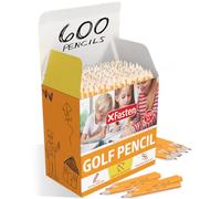 XFasten Lot de 600 mini crayons de golf sans gommes, 8,9 cm #2 HB pré-aiguisés, petits crayons hexagonaux pour enfants, crayons courts, demi-crayons sans gomme