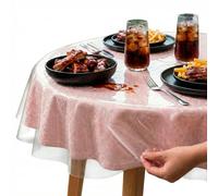 XFasten Nappe de Table Ronde, 0,2 mm d'épaisseur, 177,8 cm