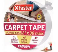 XFasten Ruban Adhésif Double Face pour Tapis Grand Format - Antidérapant, Amovible, 5 cm x 27 m - Fixation Tapis et Moquette sur Parquet et Bois Dur, Sans Résidu