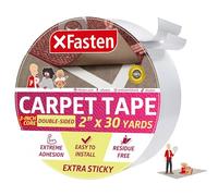 XFasten Ruban adhésif double face super résistant - 5,1 cm x 27,6 m - Adhésif double face très résistant - Idéal pour les maisons avec beaucoup de circulation et les grands animaux de compagnie