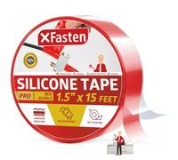 XFasten Ruban adhésif professionnel en silicone - 2,5 cm x 4,5 m (rouge)
