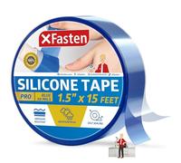 XFasten Ruban adhésif professionnel en silicone de 2,5 cm x 4,5 m (bleu)