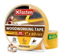 XFasten Ruban de menuiserie double face de 2,5 cm au total, lot de 3 rubans double face pour gabarits de routeur pour outils de menuiserie ; ruban adhésif double face pour