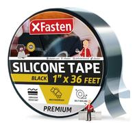 XFasten Ruban de réparation en silicone, 1 pouce x 36 pieds (25.4mm x 10.97m) (noir)