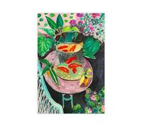 XFATGIA Goldfish Poster rétro imprimé sur toile pour chambre à coucher, bureau, chambre, cadeau 50 x 75 cm