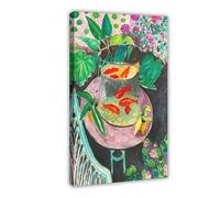 XFATGIA Goldfish Poster rétro sur toile pour décoration de chambre à coucher, bureau, chambre, cadeau 30 x 45 cm