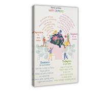 XFATGIA Happy Chemicals Poster sur toile pour décoration de chambre à coucher, bureau, chambre, cadeau 50 x 75 cm