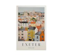 XFATGIA Impression sur toile Exeter Art Tours - Décoration de chambre à coucher, bureau, chambre - Cadeau - 60 x 90 cm