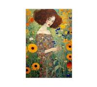 XFATGIA Klimt Impression sur toile Motif femme florale 40 x 60 cm