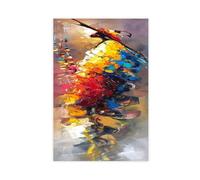 XFATGIA Poster coloré Samouraï sur toile pour chambre à coucher, bureau, chambre, cadeau 40 x 60 cm