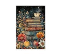 XFATGIA Poster d'angle de lecture de style victorien sur toile pour salon, chambre à coucher - 40 x 60 cm