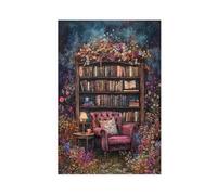 XFATGIA Poster d'angle de lecture sur toile - Décoration murale pour salon, chambre à coucher - 50 x 75 cm