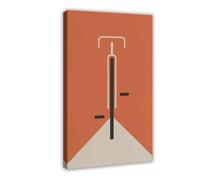 XFATGIA Poster imprimé Bauhaus orange - Impression sur toile Bau - Décoration murale pour salon, chambre à coucher - 20 x 30 cm