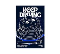 XFATGIA Poster imprimé Continue Driving sur toile - Décoration murale pour salon, chambre à coucher - 50 x 75 cm