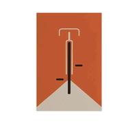 XFATGIA Poster imprimé orange Bauhaus - Impression sur toile Bau pour décoration de chambre à coucher, bureau, chambre, cadeau 40 x 60 cm