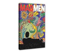 XFATGIA Poster Mad Men sur toile pour décoration de chambre à coucher, bureau, chambre, cadeau 40 x 60 cm
