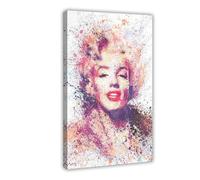 XFATGIA Poster portrait de Marilyn Monroe sur toile - Décoration murale pour salon, chambre à coucher - 20 x 30 cm