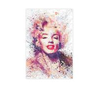 XFATGIA Poster portrait de Marilyn Monroe sur toile - Décoration murale pour salon, chambre à coucher - 60 x 90 cm