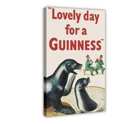 XFATGIA Poster publicitaire rétro Guinness sur toile pour chambre à coucher, bureau, chambre, cadeau 40 x 60 cm