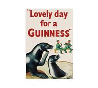 XFATGIA Poster publicitaire rétro Guinness sur toile pour décoration de chambre à coucher, bureau, chambre, cadeau, 50 x 75 cm