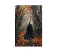 XFATGIA Poster sur toile de sorcière de la forêt - Décoration murale pour salon, chambre à coucher - 30 x 45 cm