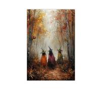 XFATGIA Poster sur toile de sorcière de la forêt pour chambre à coucher, bureau, chambre, cadeau 60 x 90 cm