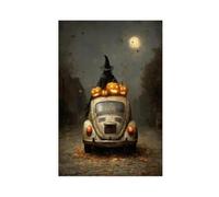 XFATGIA Poster sur toile La sorcière dans la coccinelle - Décoration murale pour salon, chambre à coucher - 20 x 30 cm