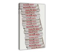 XFATGIA Poster sur toile « Pizza Every Night » - Décoration de chambre à coucher, bureau, chambre - Cadeau - 60 x 90 cm