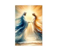 XFATGIA Poster sur toile représentant la Vierge Marie et l'enfant - Décoration murale pour salon, chambre à coucher - 50 x 75 cm
