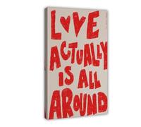 XFATGIA True Love Is Everywhere, poster imprimé sur toile pour décoration de chambre à coucher, bureau, chambre, cadeau, 20 x 30 cm