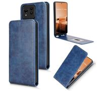 XFDSFDL® Cas de pour ASUS Zenfone 11 Ultra AI2401 (6,78 Pouces) Verticale PU Cuir Housse Haut et Bas Ouvrir Étui avec Support Portefeuille Coque de Protection Bleu
