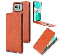 XFDSFDL® Cas de pour ASUS Zenfone 12 Ultra AI2501 (6,78 Pouces) Verticale PU Cuir Housse Haut et Bas Ouvrir Étui avec Support Portefeuille Coque de Protection Marron
