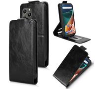 XFDSFDL® Cas de pour Blackview BV5300/ BV5300 Pro/ BV5300 Plus (6,1 Pouces) Verticale PU Cuir Housse Haut et Bas Ouvrir Étui avec Support Portefeuille Coque de Protection Noir