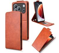 XFDSFDL® Cas de pour Blackview Wave 7C (6,56 Pouces) Verticale PU Cuir Housse Haut et Bas Ouvrir Étui avec Support Portefeuille Coque de Protection Marron