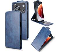 XFDSFDL® Cas de pour Blackview Wave 7C (6,56 Pouces) Verticale PU Cuir Housse Haut et Bas Ouvrir Étui avec Support Portefeuille Coque de Protection Bleu