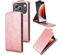 XFDSFDL® Cas de pour Blackview Wave 7C (6,56 Pouces) Verticale PU Cuir Housse Haut et Bas Ouvrir Étui avec Support Portefeuille Coque de Protection Or Rose