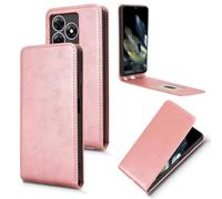 XFDSFDL® Cas de pour Blackview Wave 8 / 8C (6,56 Pouces) Verticale PU Cuir Housse Haut et Bas Ouvrir Étui avec Support Portefeuille Coque de Protection Or Rose